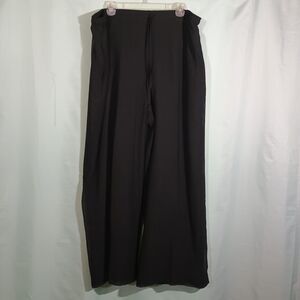 Black Wide Leg Palazzo Pants – High Waist Flowing Dressy Trousers